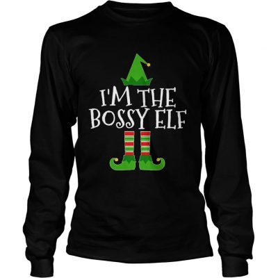 Im The Bossy Elf Matching Family Group Christmas Longsleeve Tee