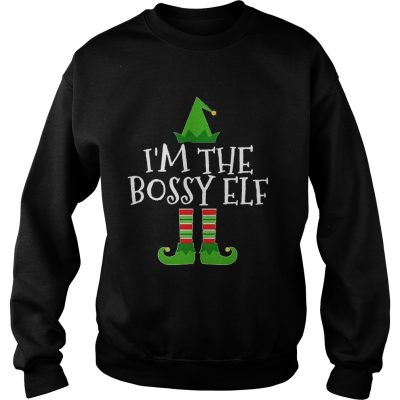 Im The Bossy Elf Matching Family Group Christmas Sweatshirt