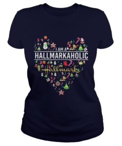 Im a Hallmarkaholic Christmas Ladies Tee