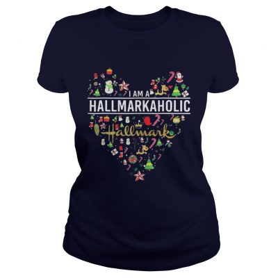 Im a Hallmarkaholic Christmas Ladies Tee