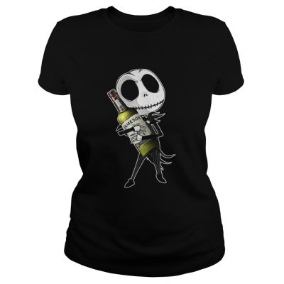 Jack Skellington hug Jameson Irish Whiskey ldies tee