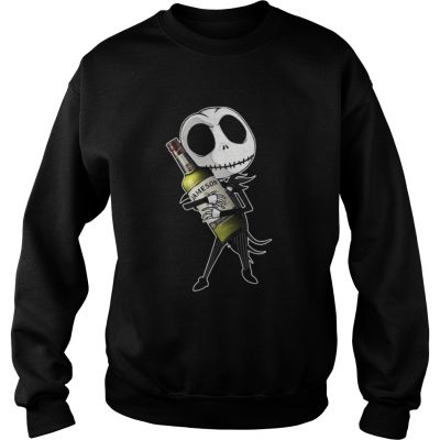 Jack Skellington hug Jameson Irish Whiskey sweatshirt