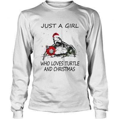 Just A Girl Who Loves Turltes And Christmas Longsleeve Tee