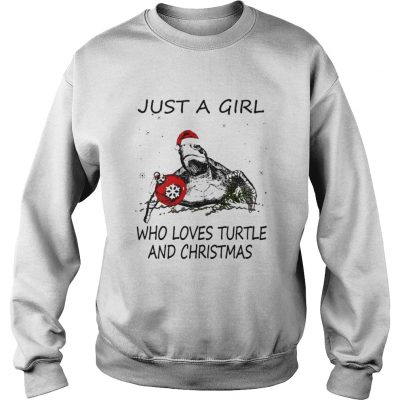 Just A Girl Who Loves Turltes And Christmas Sweatshirt