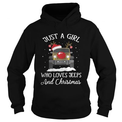 Just a girl who loves Jeeps and Christmas Hoodie