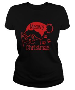 Meowy Christmas Ladies Tee