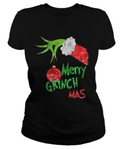 Merry Grinchmas Glitter Ladies Tee