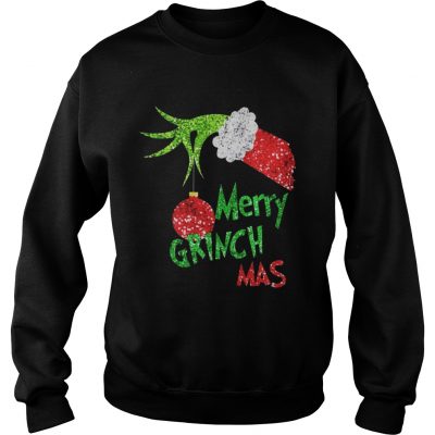 Merry Grinchmas Glitter Sweatshirt