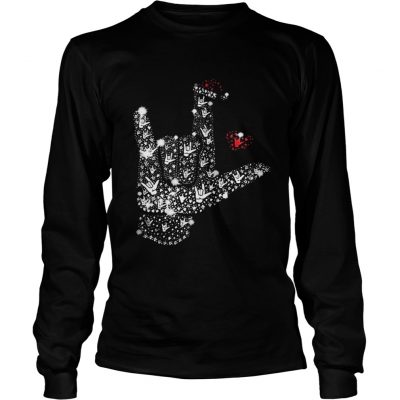 Metal Rhinestone Christmas Longsleeve Tee