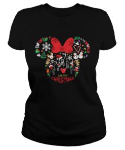 Mickey Disney joy to the world Happy Christmas Ladies Tee