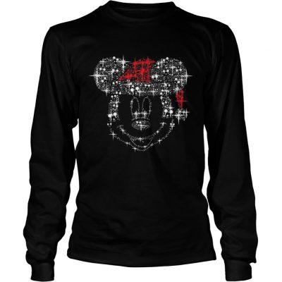 Mickey Mouse Rhinestone Christmas Longsleeve Tee