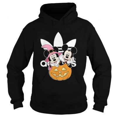 Mickey and Minnie mouse adidas halloween Hoodie