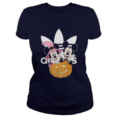 Mickey and Minnie mouse adidas halloween Ladies Tee