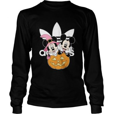 Mickey and Minnie mouse adidas halloween Longsleeve Tee