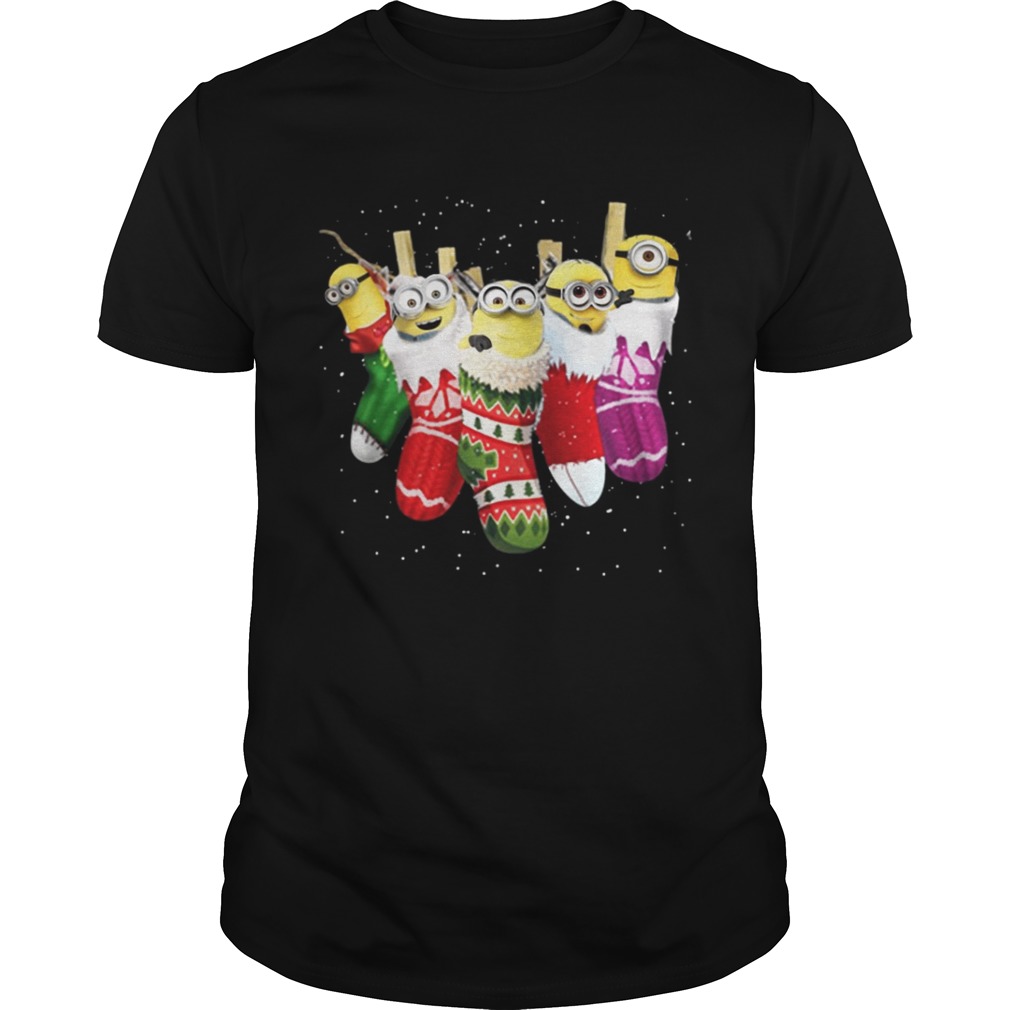 Minions In Colorful Christmas Socks Shirt