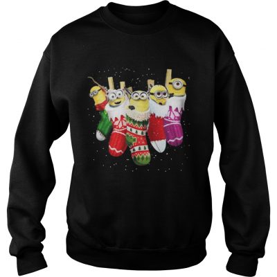 Minions In Colorful Christmas Socks Sweatshirt