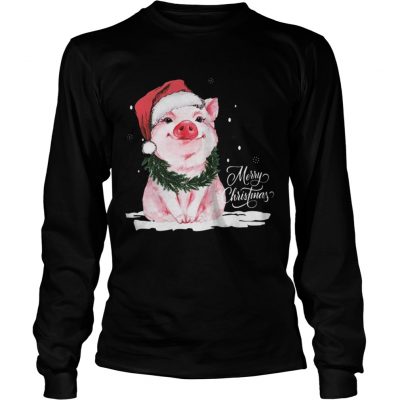 Pig Merry Christmas Longsleeve Tee