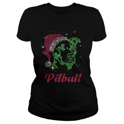 Pitbull Santa Diamond Ladies Tee