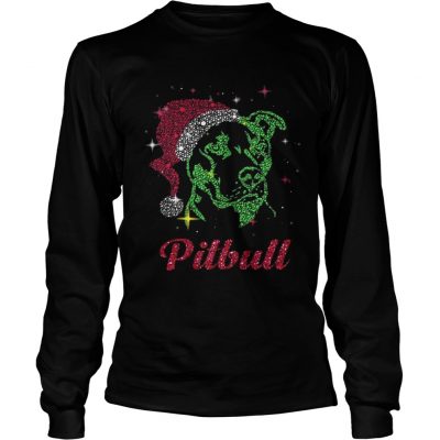 Pitbull Santa Diamond Longsleeve Tee