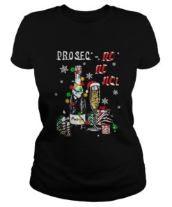 Prosec Ho Ho Ho Prosecco Wine Christmas Ladies Tee