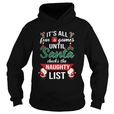 Santa Checks The Naughty List Hoodie