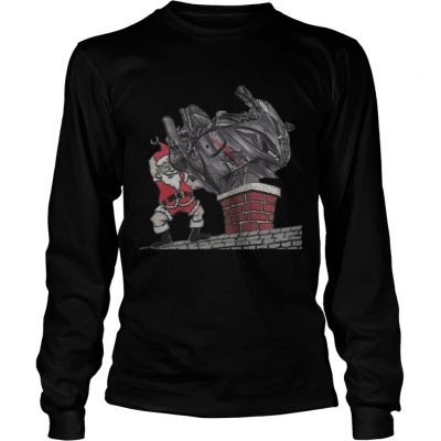 Santa Put The Sportbike On The Chimney Longsleeve Tee