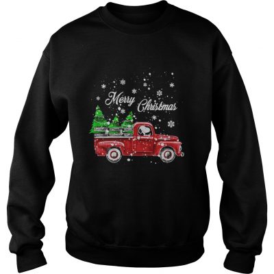 Snoopy driving christmas tree truck Merry Christmas Sweatshirt