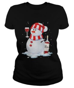 Snowman I love wine Ladies Tee