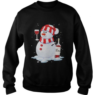 Snowman I love wine Sweatshirt