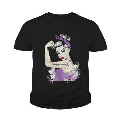 Strong girl fibromyalgia warrior unbreakable youth tee