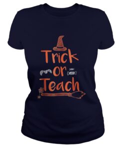 Teacher Halloween TShirtTrick Ladies Tee