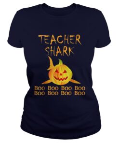 Teacher shark Doo doo boo boo Halloween Ladies Tee