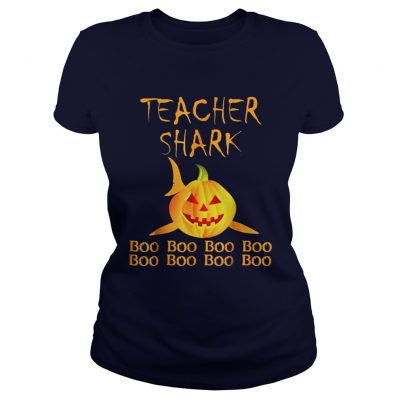 Teacher shark Doo doo boo boo Halloween Ladies Tee