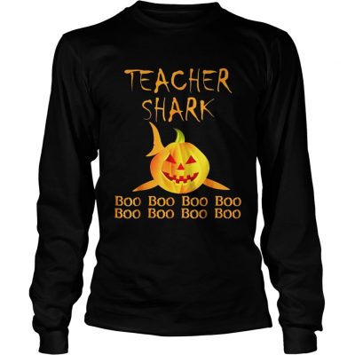 Teacher shark Doo doo boo boo Halloween Longsleeve Tee