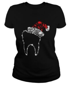 Teeth Rhinestone Christmas Ladies Tee