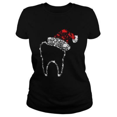 Teeth Rhinestone Christmas Ladies Tee