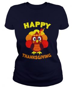 Thankful Blessed Thanksgiving Ladies Tee