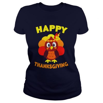 Thankful Blessed Thanksgiving Ladies Tee