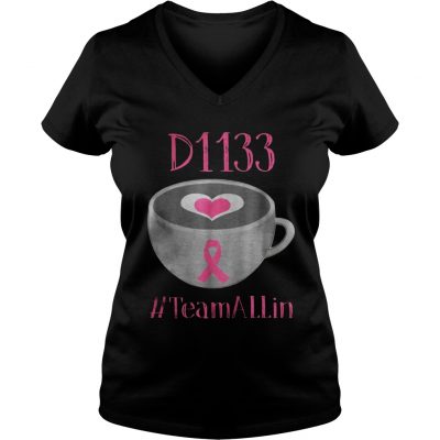 The D1133 Breast Cancer Earth team Allin ladies v-neck