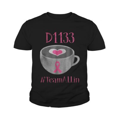 The D1133 Breast Cancer Earth team Allin youth tee