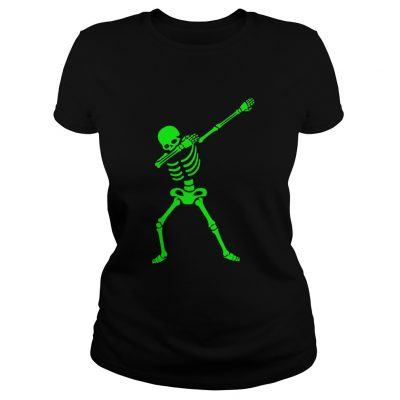 The Dabbing Skeleton ShirtHalloween TShirt Human Skeleton Ladies Tee