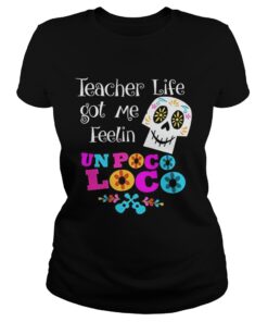 The Day of The Dead Sugar Skull for Teacher Halloween Ladies Tee