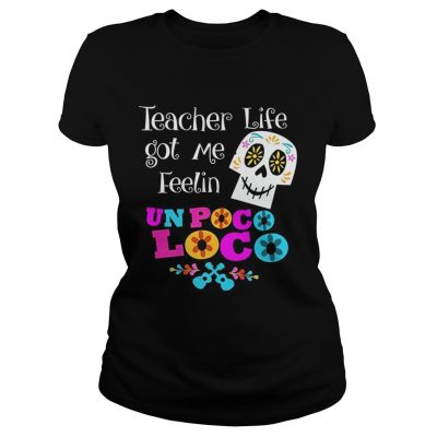 The Day of The Dead Sugar Skull for Teacher Halloween Ladies Tee