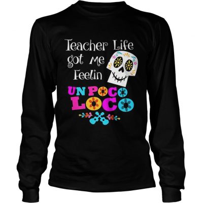 The Day of The Dead Sugar Skull for Teacher Halloween Longsleeve Tee