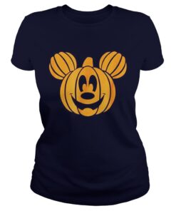 The Disney Mickey Mouse Halloween Pumpkin head Ladies Tee