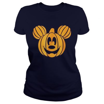 The Disney Mickey Mouse Halloween Pumpkin head Ladies Tee