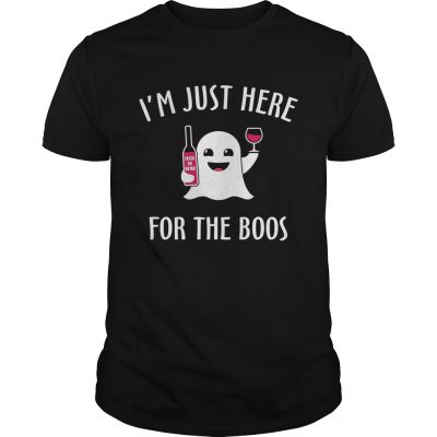 The Im Just Here For The Boos Wine Halloween Guys