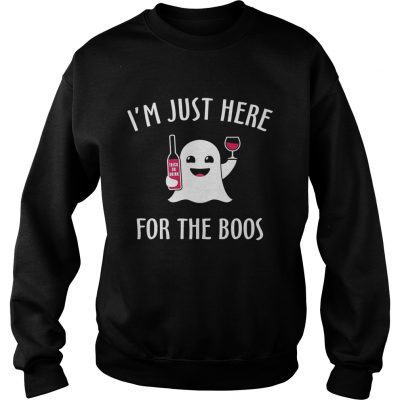 The Im Just Here For The Boos Wine Halloween Sweatshirt