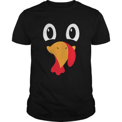 Turkey Face Thanksgiving TShirt Halloween Costume Kids Adult classic guys