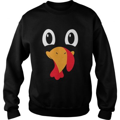 Turkey Face Thanksgiving TShirt Halloween Costume Kids Adult sweatshirt